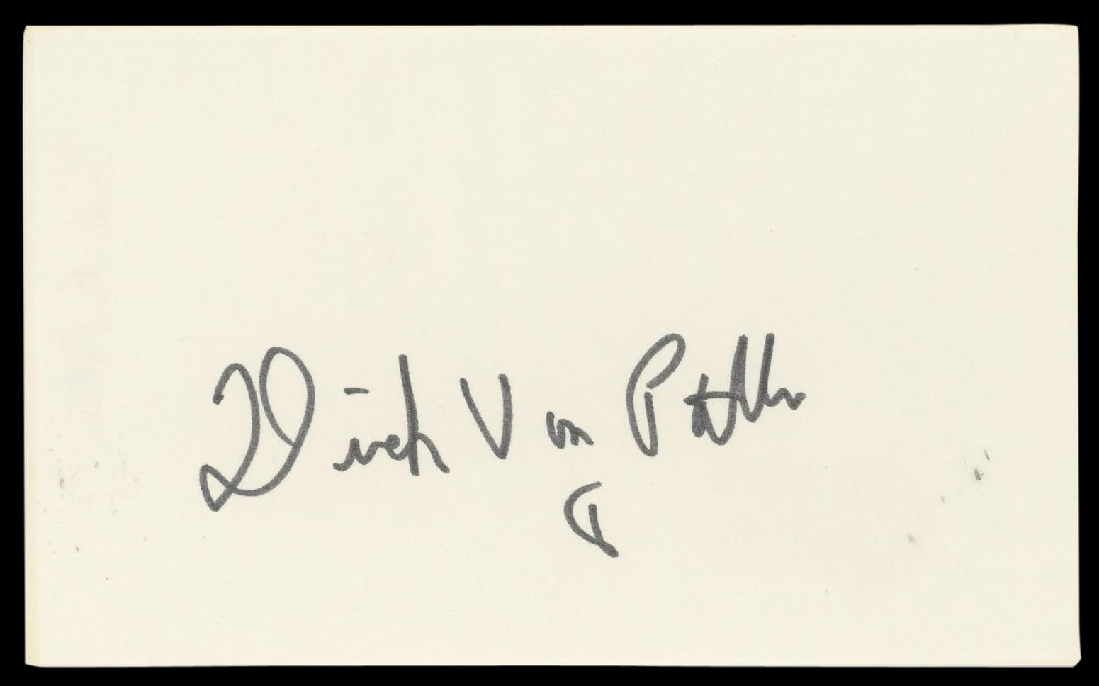 Dick Van Patten Spaceballs Authentic Signed 3x5 Index Card BAS #BN89418