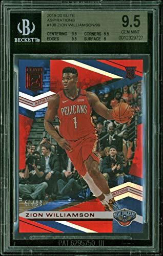 Pelicans Zion Williamson 2019-20 Panini Elite RC 40/99 #108 BGS 9.5 GEM MINT