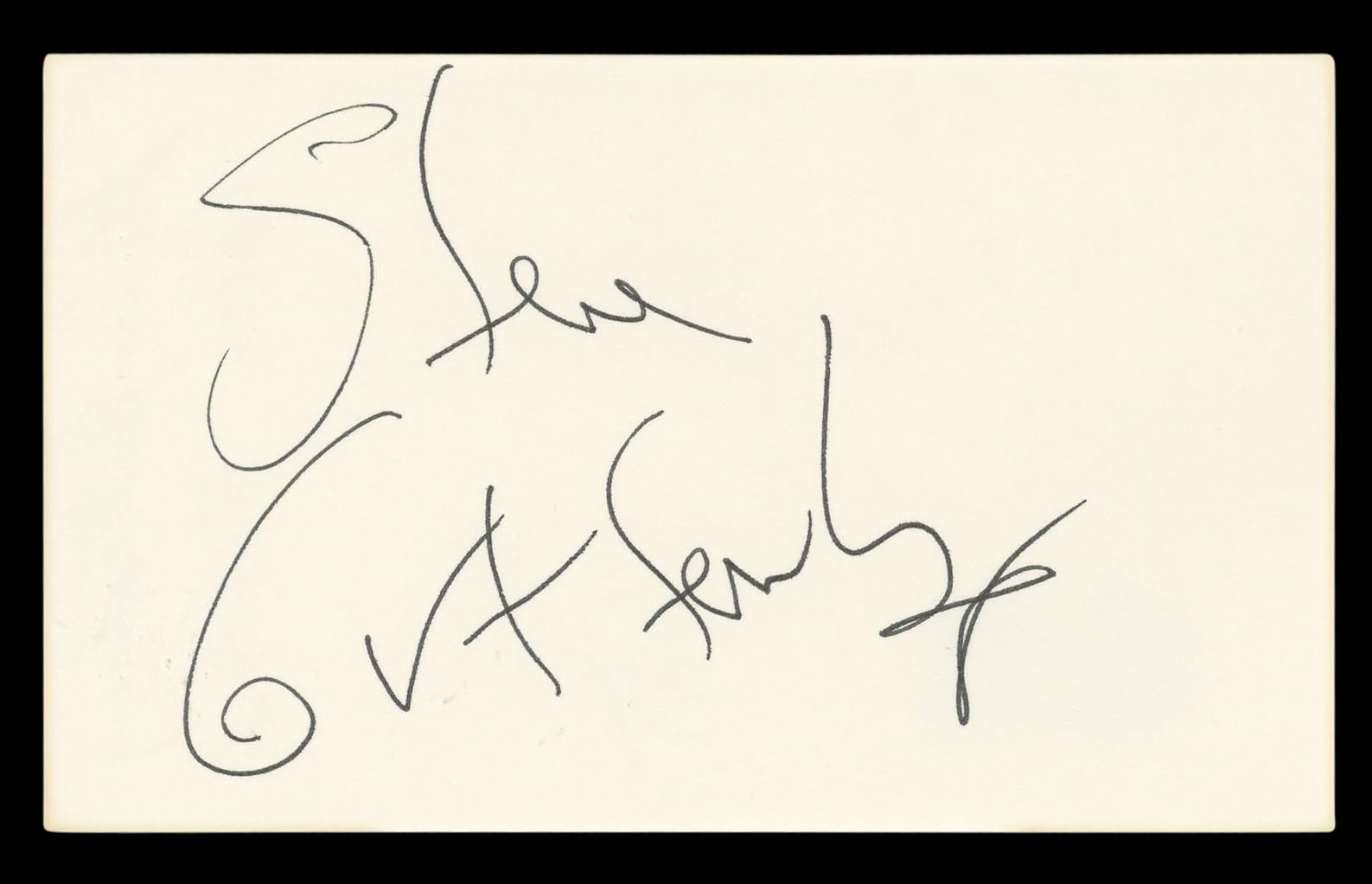 Steve Guttenberg Police Academy Authentic Signed 3x5 Index Card BAS #BL98469