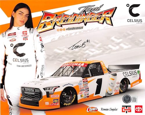 Toni Breidinger NASCAR Authentic Signed 8x10 Horizontal Photo Autographed BAS 1
