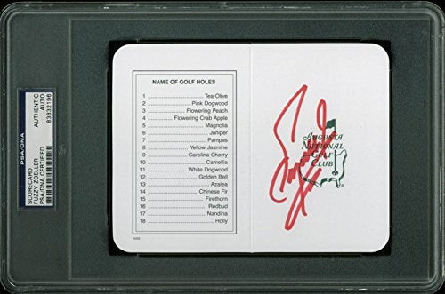 Fuzzy Zoeller Authentic Signed Masters Golf Scorecard PSA/DNA Slabbed