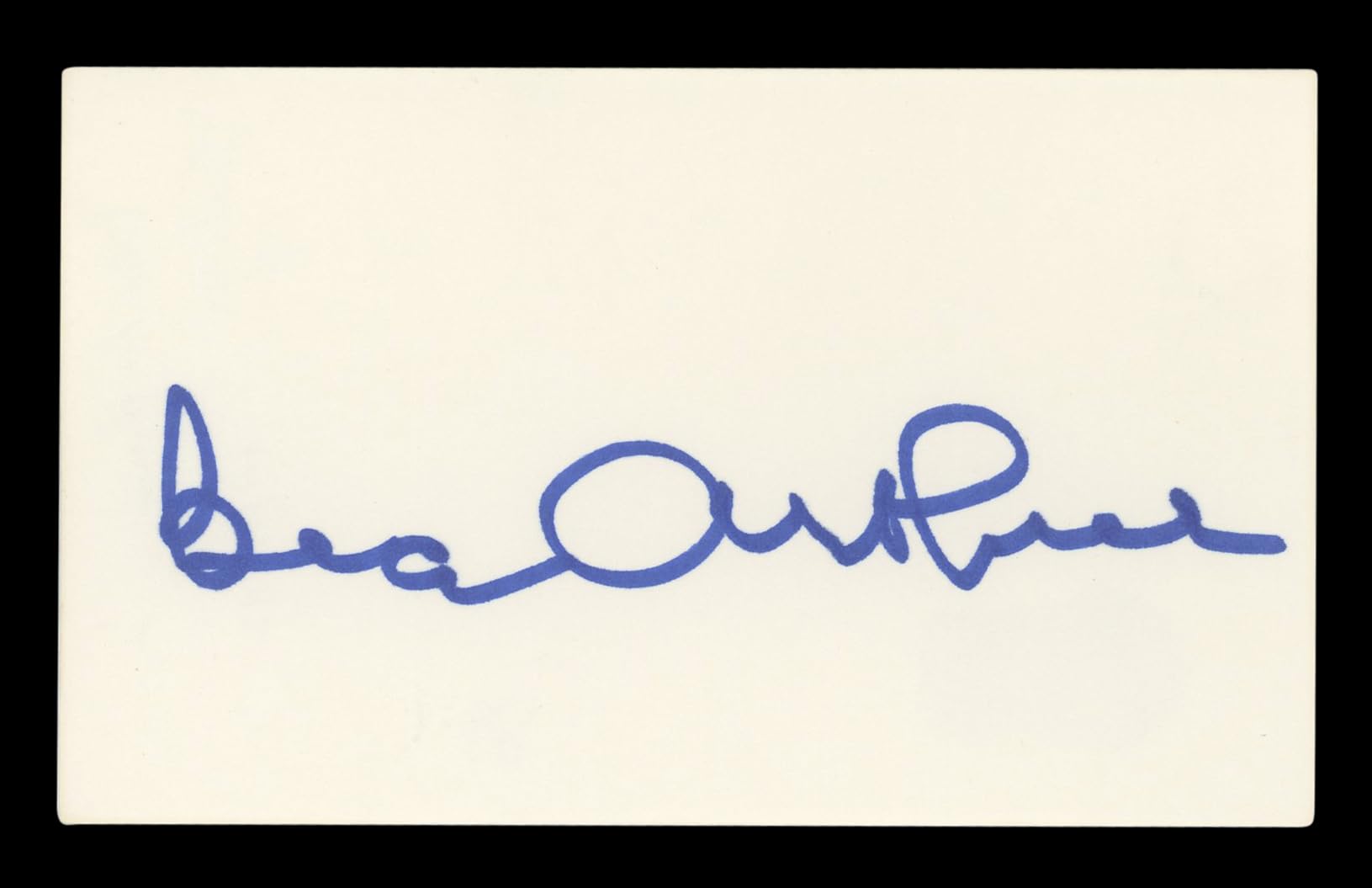 Bea Arthur The Golden Girls Authentic Signed 3x5 Index Card BAS #BL96521