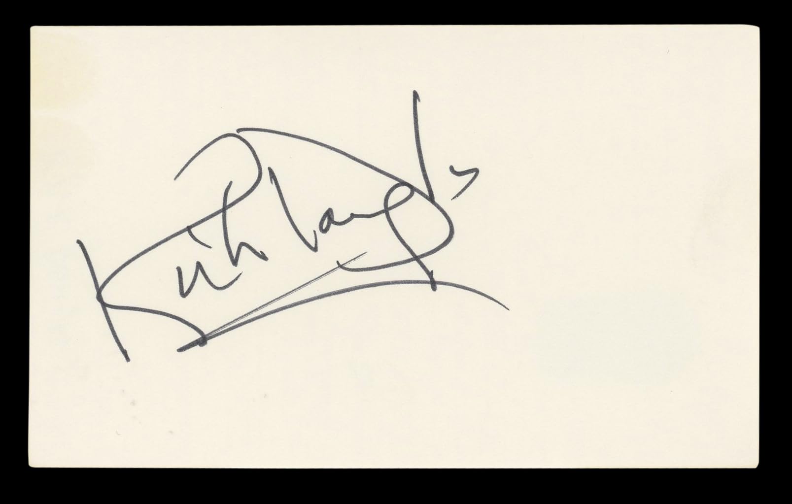 Kirk Douglas Spartacus Authentic Signed 3x5 Index Card Autographed BAS #BL96686