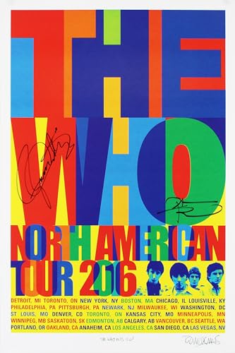 (3) Townshend, Daltrey Signed 18x27 2016 The Who Hits 50! Poster BAS #AD38597