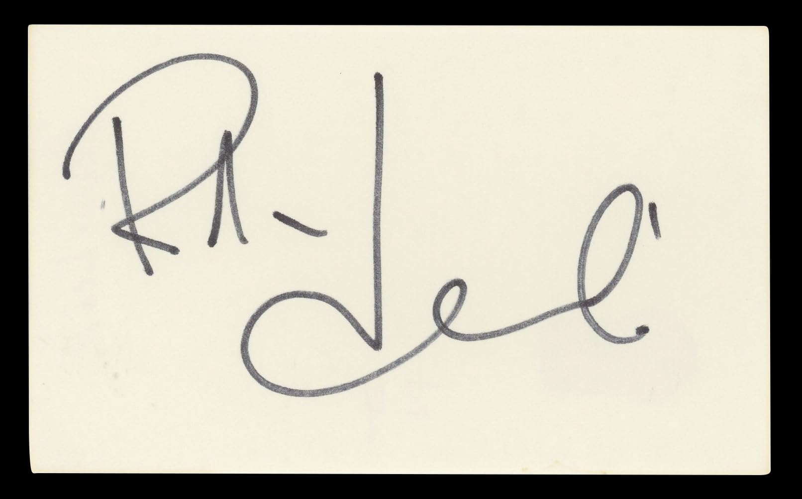 Robin Leach Authentic Signed 3x5 Index Card Autographed BAS #BL96898