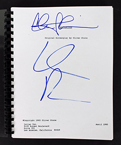 Charlie Sheen & Willem Dafoe Authentic Signed Platoon Movie Script BAS #I38284