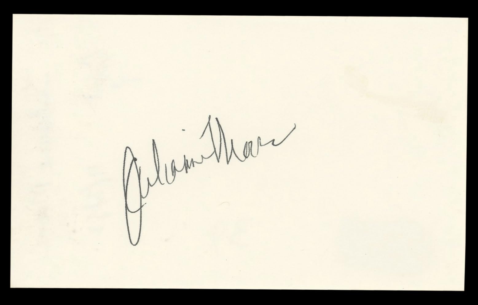 Julianne Moore Boogie Nights Authentic Signed 3x5 Index Card BAS #BL98444