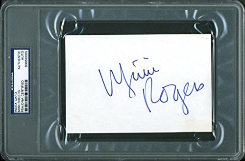 Mimi Rogers Authentic Signed 4X6 Index Card Autographed PSA/DNA Slabbed