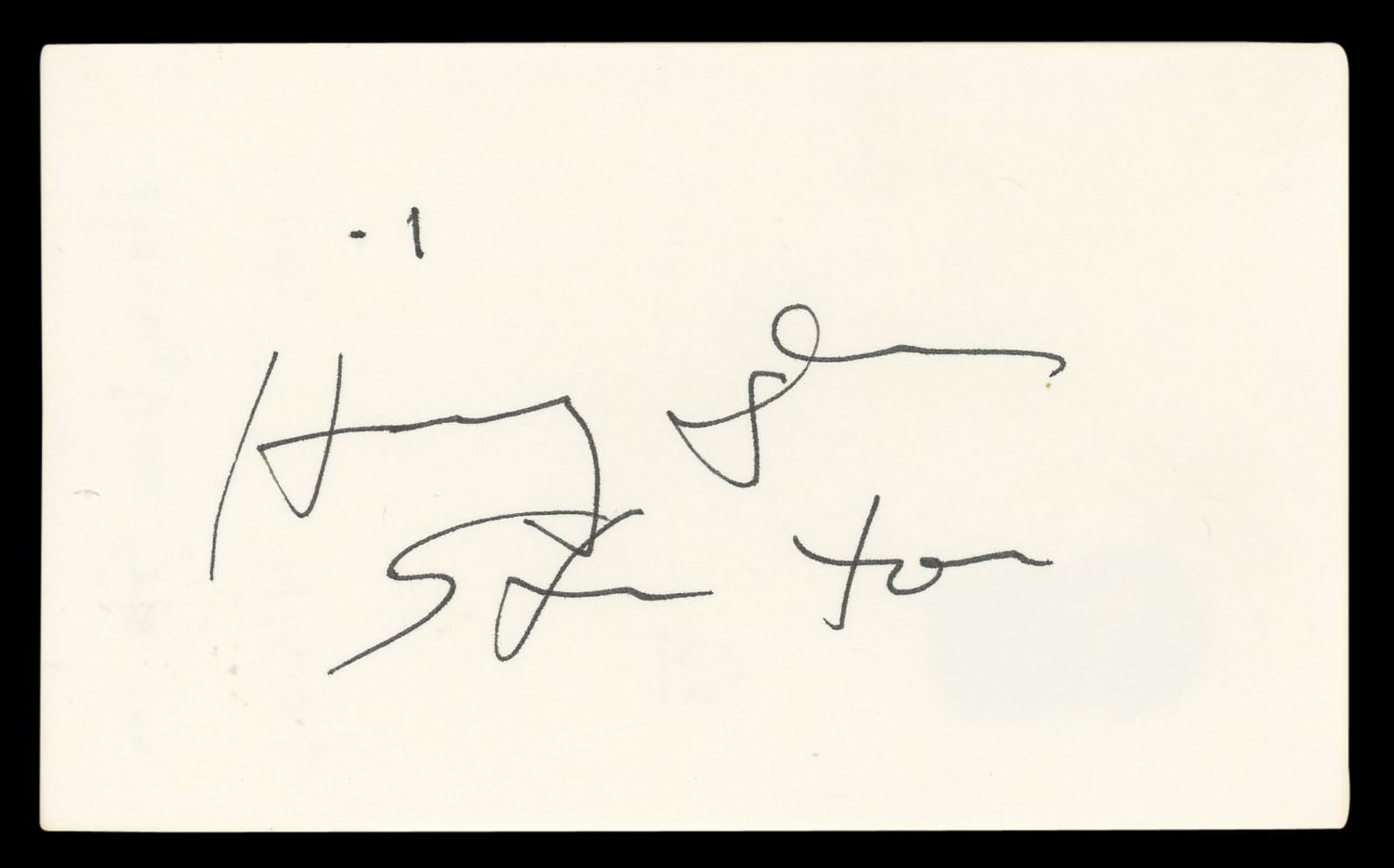 Harry Dean Stanton Lucky Authentic Signed 3x5 Index Card BAS #BL96782