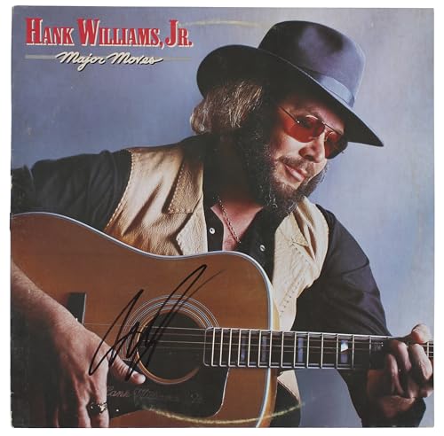 Hank Williams Jr. Authentic Signed Major Moves Album Cover BAS #BF88164