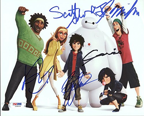 Big Hero 6 Cast (5) Potter, Miller Signed Authentic 8X10 Photo PSA/DNA #Y08005