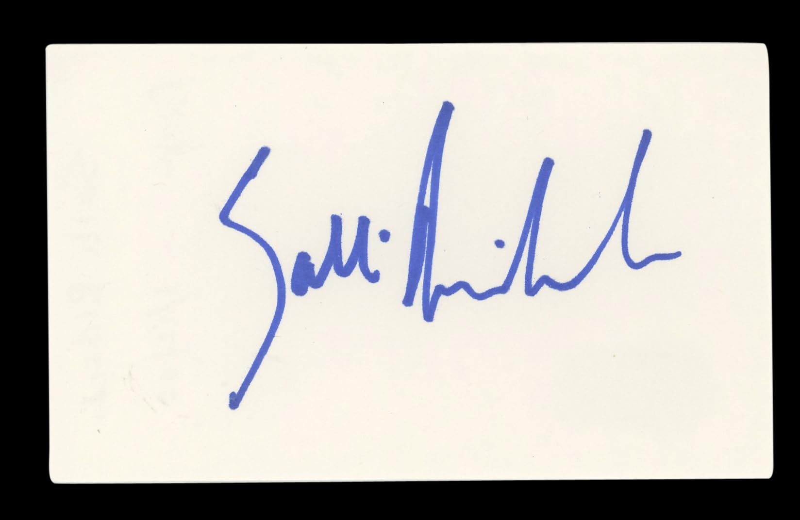 Salli Richardson Eureka Authentic Signed 3x5 Index Card Autographed BAS #AD70262