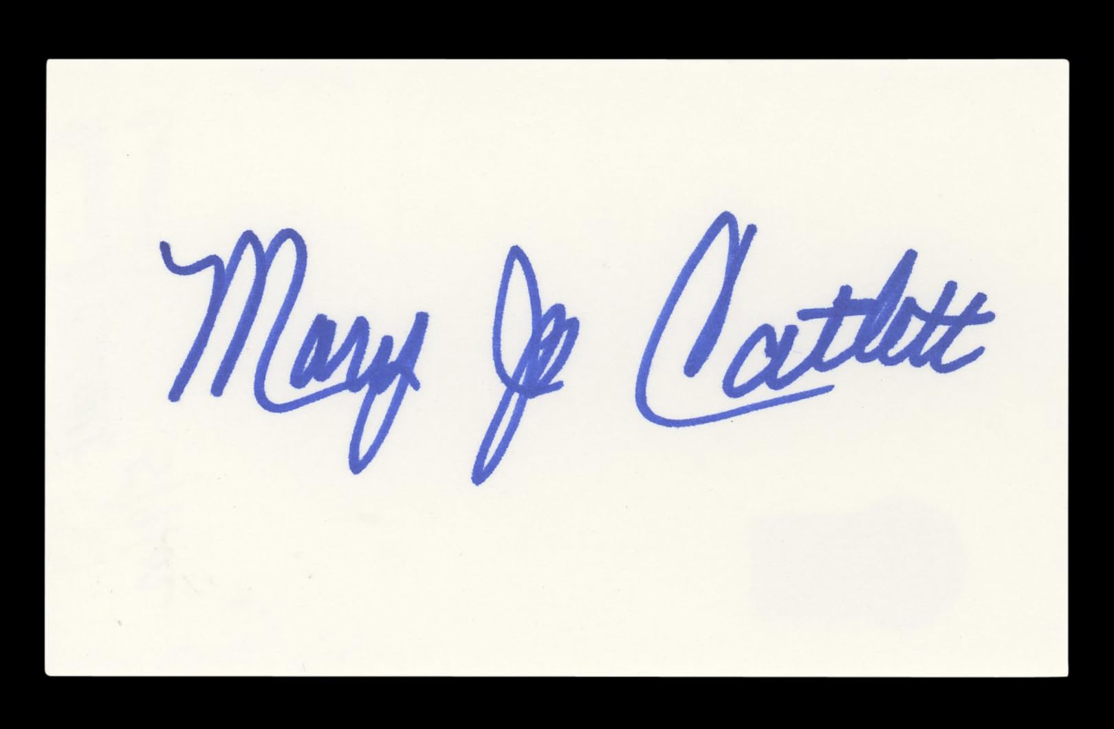 Mary Jo Catlett Spongebob Signed 3x5 Index Card Autographed BAS #AD70155