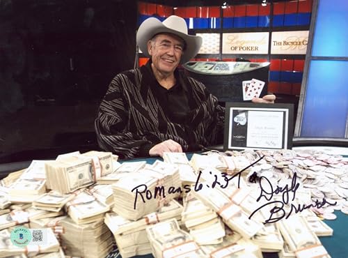 Doyle Brunson "Romans 6:23" Authentic Signed 8x10 Photo Autographed BAS #BK43786