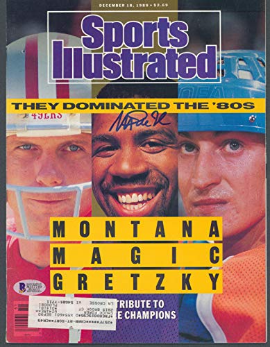 Lakers Magic Johnson Signed December 1989 Sports Illustrated Magazine BAS Wit