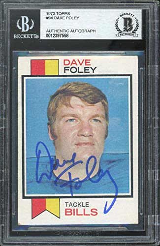 Bills Dave Foley Authentic Signed 1973 Topps #94 Card BAS Slabbed