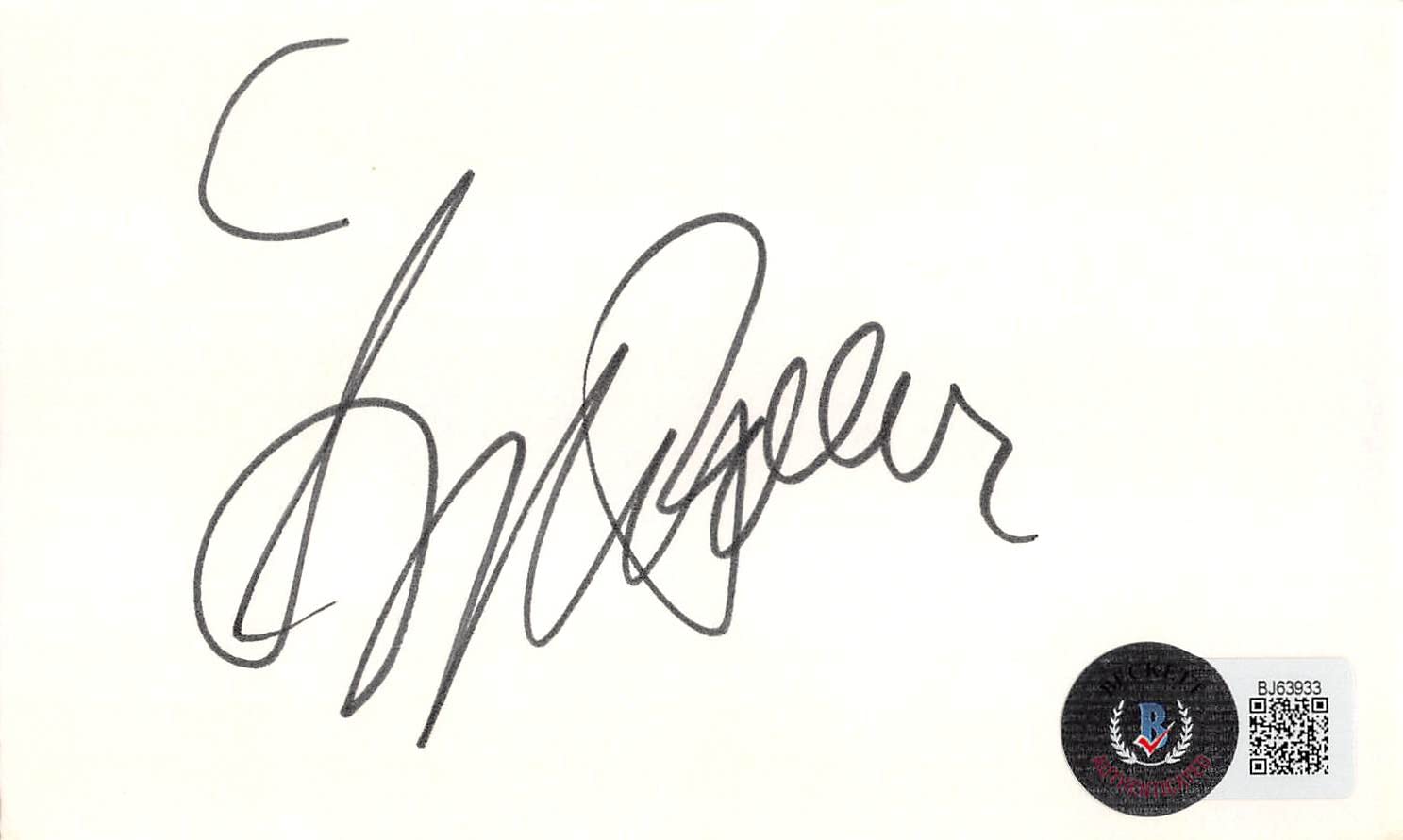 Sydney Pollack Tootsie Authentic Signed 3x5 Index Card Autographed BAS #BJ63933