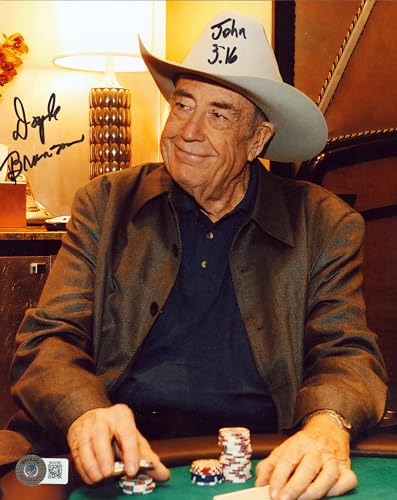 Doyle Brunson "John 3:16" Authentic Signed 8x10 Photo Autographed BAS #BK43785