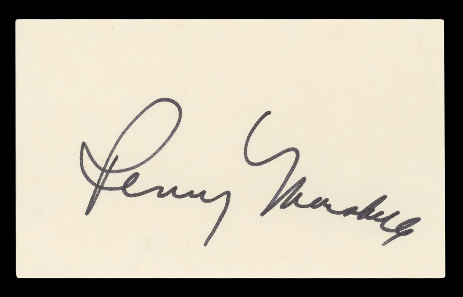 Penny Marshall Laverne & Shirley Authentic Signed 3x5 Index Card BAS #BL96542