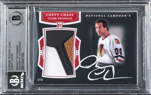 Chevy Chase Christmas Vacation Signed Custom Relic Card #3/10 BAS Slab #16567392