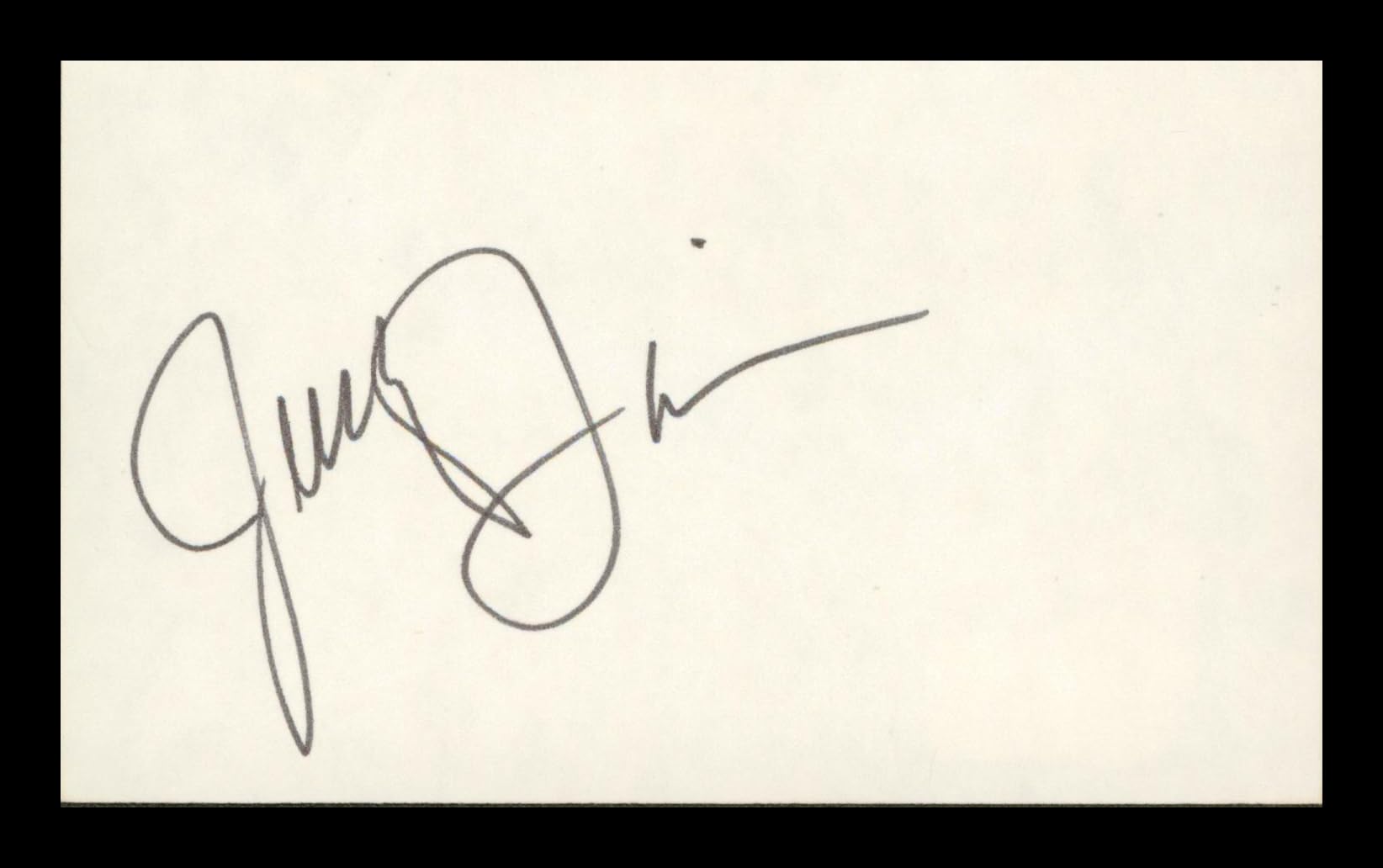 Jerry Dixon Warrant Authentic Signed 3x5 Index Card Autographed BAS #BP00928