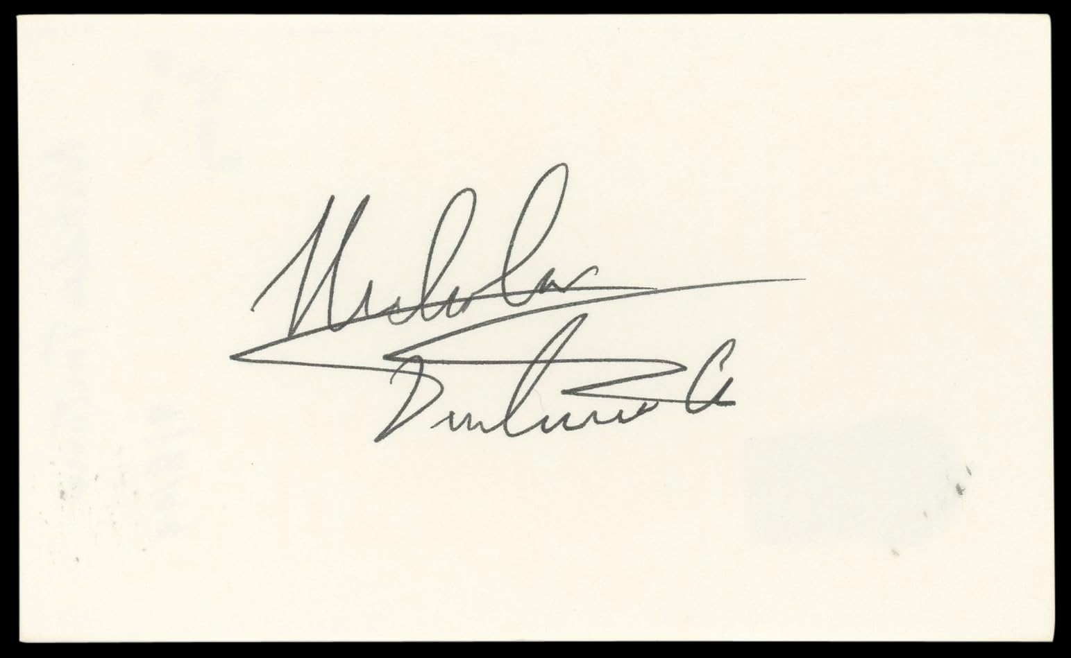 Nicholas Turturro NYPD Blue Authentic Signed 3x5 Index Card BAS #BN89201