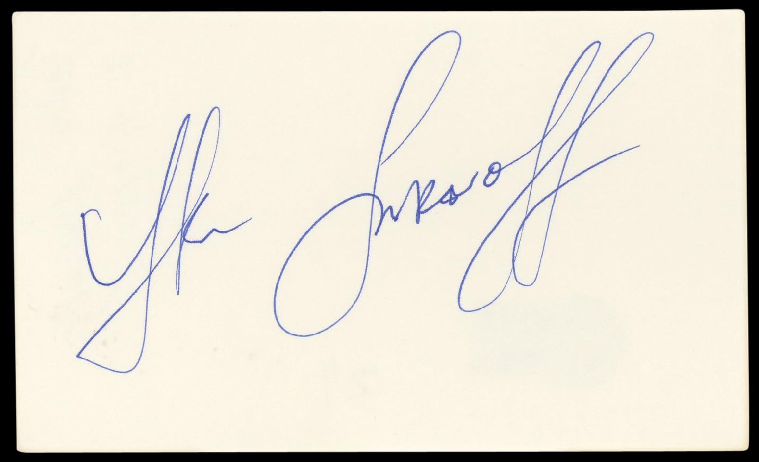 Yakov Smirnoff Night Court Authentic Signed 3x5 Index Card BAS #BL98612