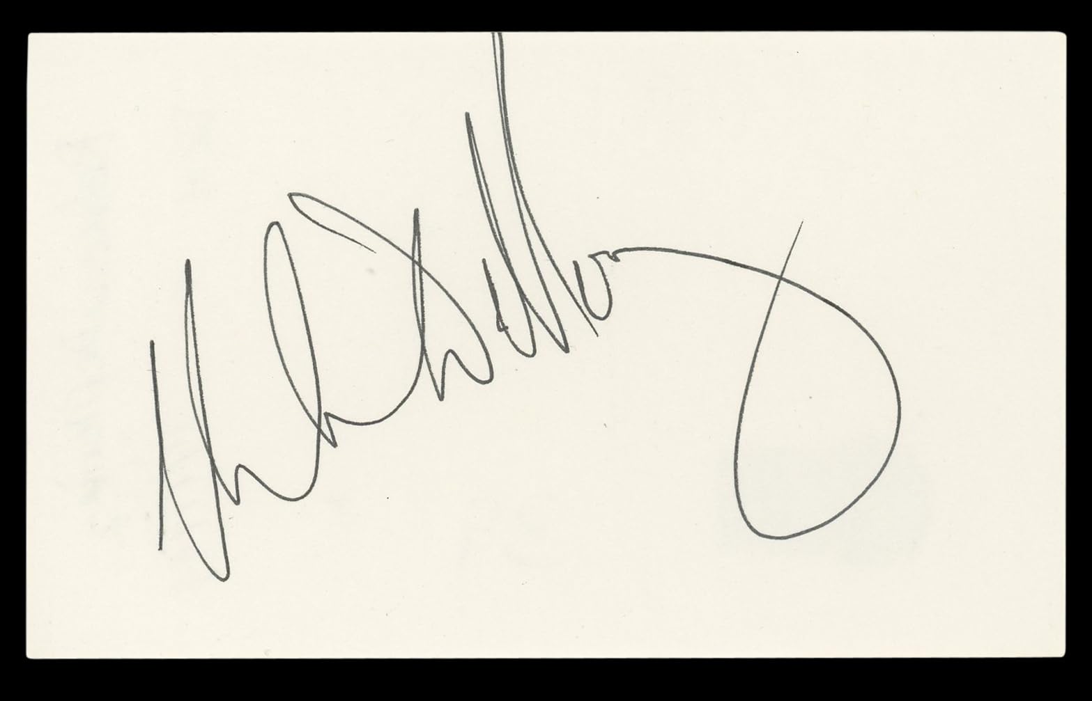 Rebecca De Mornay Risky Business Authentic Signed 3x5 Index Card BAS #BL96830