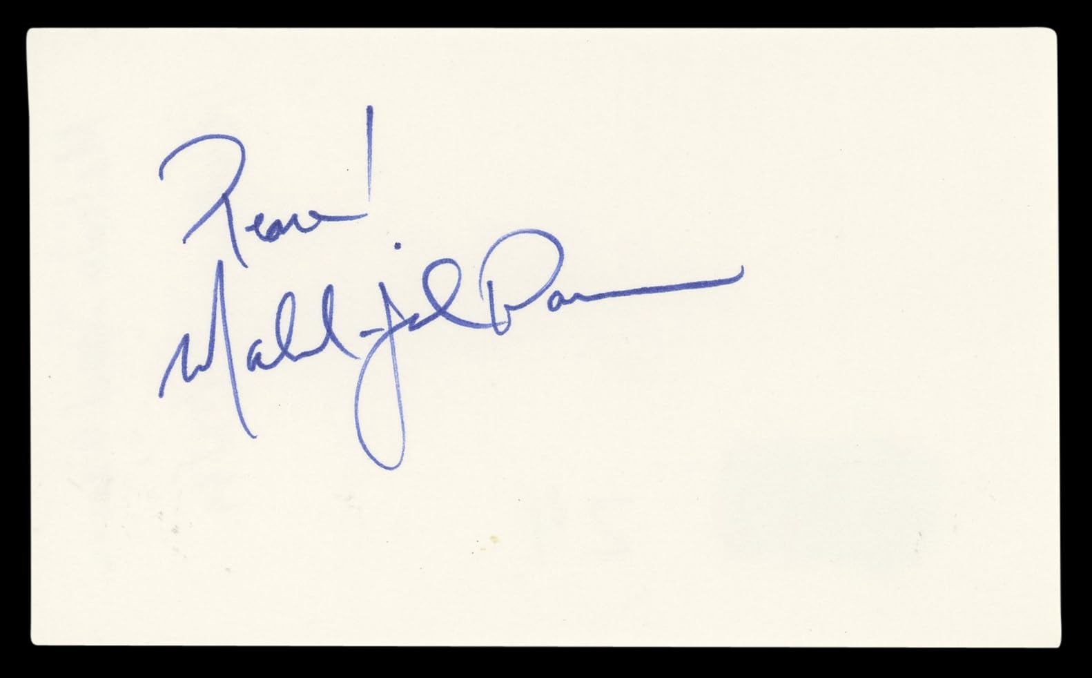 Malcolm-Jamal Warner The Cosby Show Authentic Signed 3x5 Index Card BAS #BL96866