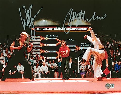 Ralph Macchio & William Zabka The Karate Kid Authentic Signed 11x14 Photo BAS