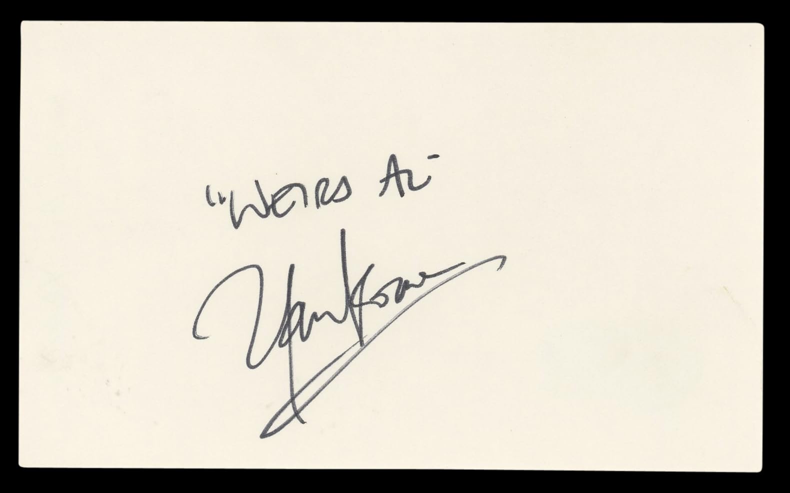 Weird Al Yankovic Musician Authentic Signed 3x5 Index Card BAS #BL98460