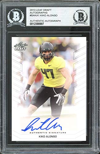 Bills Kiko Alonso Signed 2013 Leaf Draft Autos #BAKA1 Rookie Card BAS Slabbed