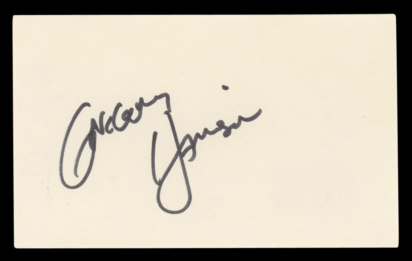 Gregory Harrison Trapper John, M.D. Authentic Signed 3x5 Index Card BAS #BL96853