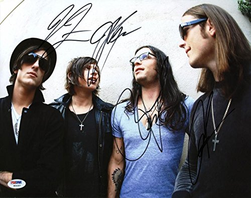 Kings Of Leon (4) Followill Brothers Signed Authentic 11X14 Photo PSA #W04367