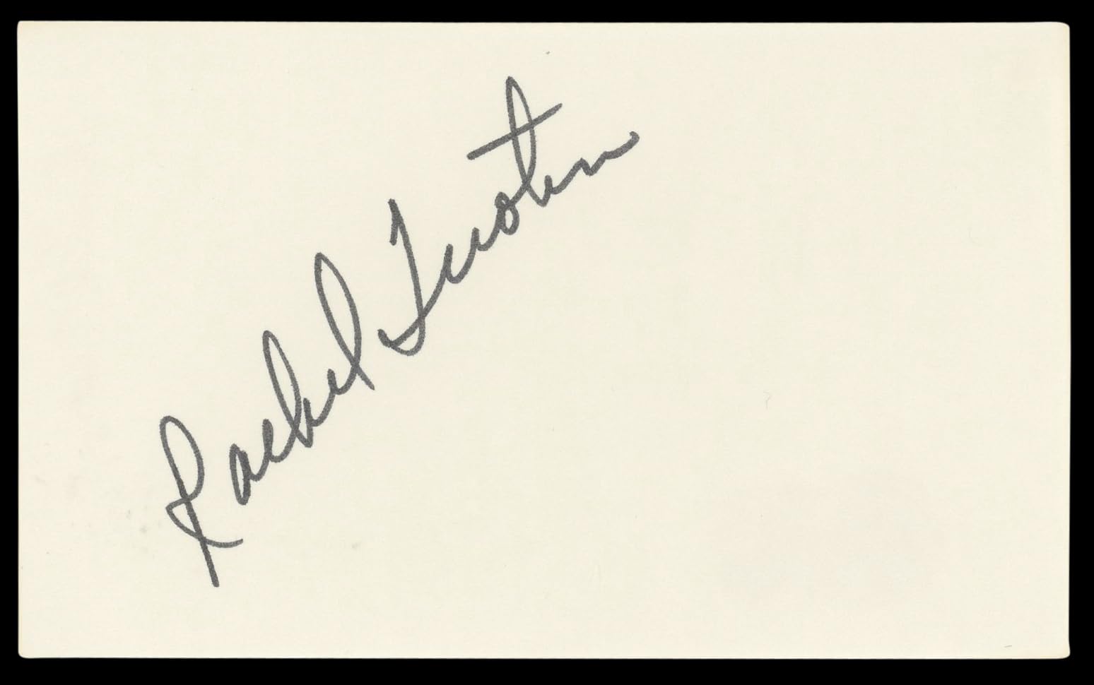 Rachel Ticotin Total Recall Authentic Signed 3x5 Index Card BAS #BL98908