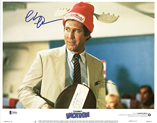 Chevy Chase Lampoon's Vacation Signed 11X14 Lobby Card BAS Witnessed #I49464