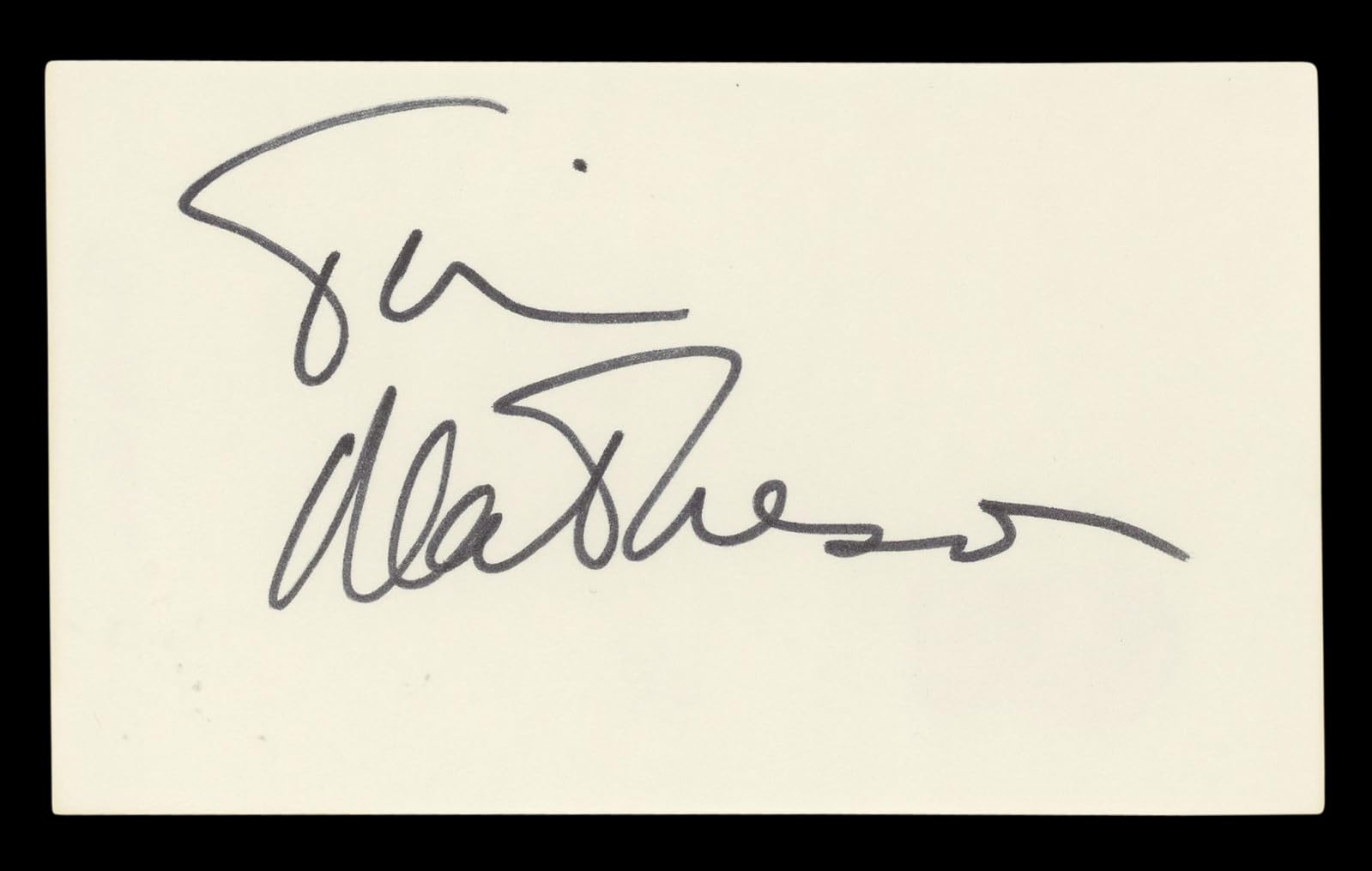 Tim Matheson Hart of Dixie Authentic Signed 3x5 Index Card BAS #BL96685