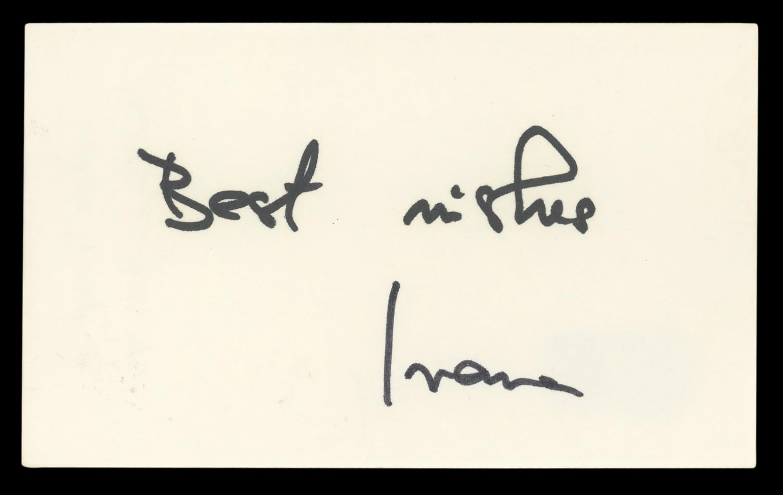 Ivana Trump Best Wishes Authentic Signed 3x5 Index Card Autographed BAS #BL98475