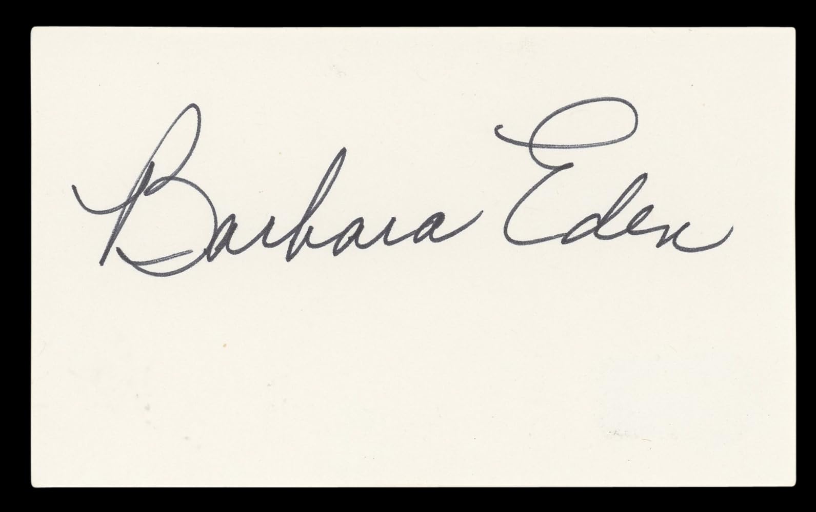 Barbara Eden I Dream of Jeannie Authentic Signed 3x5 Index Card BAS #BL96721