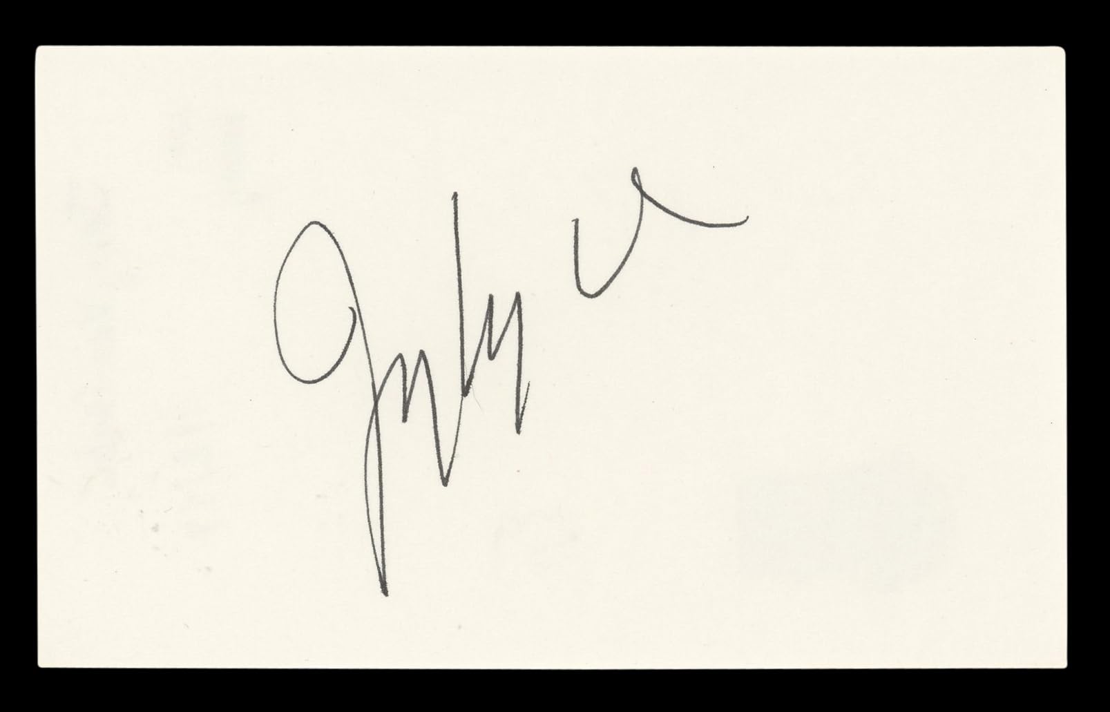 Jerry Van Dyke Coach Authentic Signed 3x5 Index Card Autographed BAS #BL96749