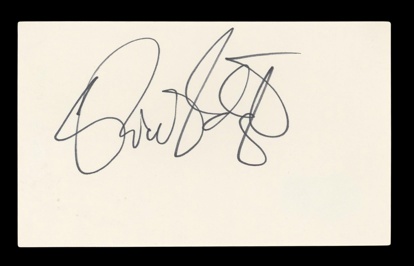 Brian Setzer Stray Cats Authentic Signed 3x5 Index Card Autographed BAS #BL96602