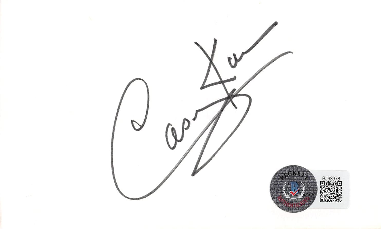 Casey Kasem Scooby-Doo Authentic Signed 3x5 Index Card BAS #BJ63978 1