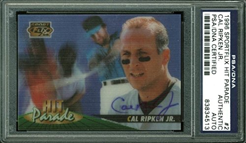 Orioles Cal Ripken Jr. Signed Card 1996 Sportflix Hit Parade #2 PSA/DNA Slabbed