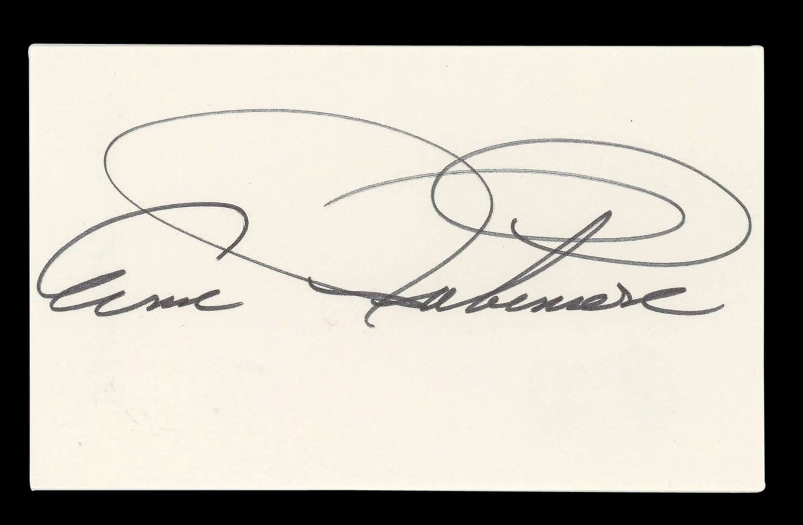 Anne Robinson The Weakest Link Signed 3x5 Index Card Autographed BAS #AD70251