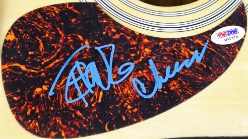 Cheech Marin & Tommy Chong Authentic Signed Acoustic Guitar PSA/DNA #Q51373