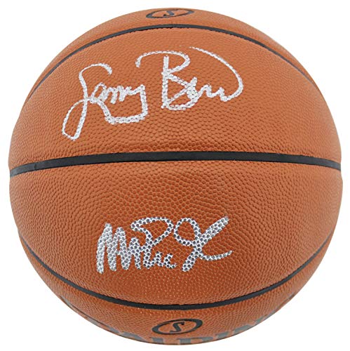 Magic Johnson & Larry Bird Authentic Signed Spalding Basketball BAS Witnessed