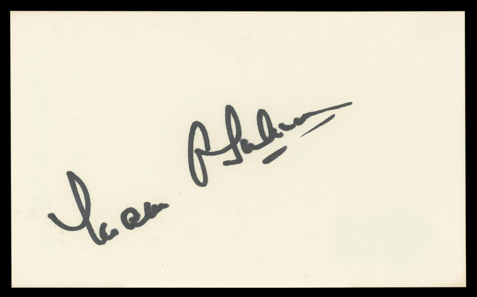 Maureen O'Sullivan The Thin Man Authentic Signed 3x5 Index Card BAS #BL98825