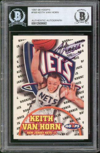 Nets Keith Van Horn Authentic Signed 1997 Hoops #168 Rookie Card BAS Slabbed