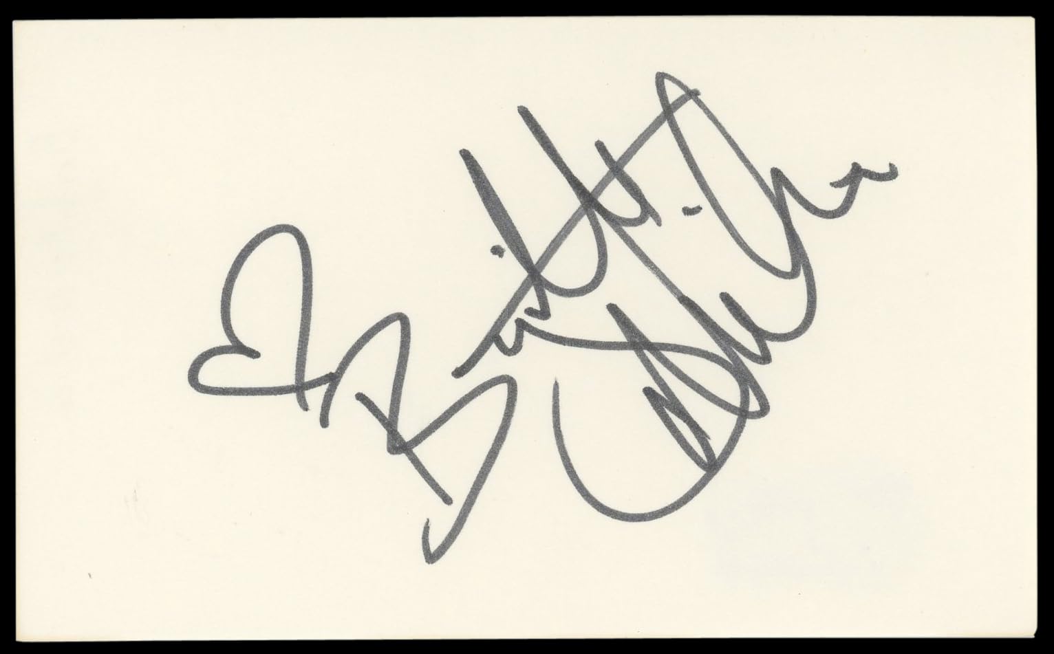 Brigitte Nielsen Red Sonja Authentic Signed 3x5 Index Card BAS #BM58666