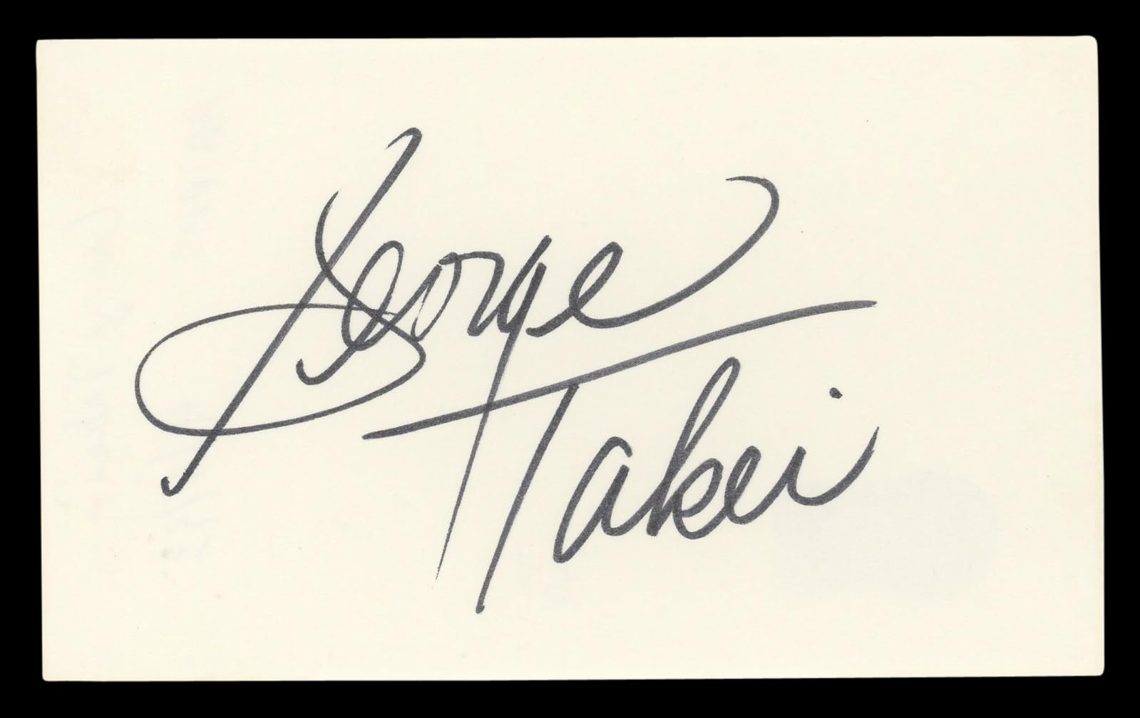 George Takei Star Trek: The Original Series Signed 3x5 Index Card BAS #BL96813